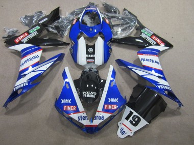Aftermarket 2004-2006 Blue White Volvo Sterilgarda 19 Yamaha YZF R1 Replacement Fairings
