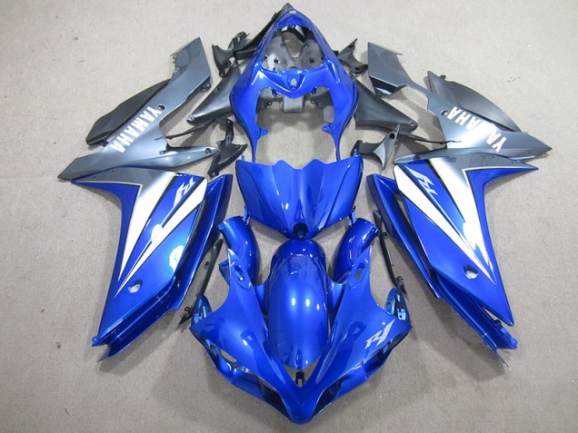 Aftermarket 2007-2008 Blue Silver Yamaha YZF R1 Motorbike Fairings