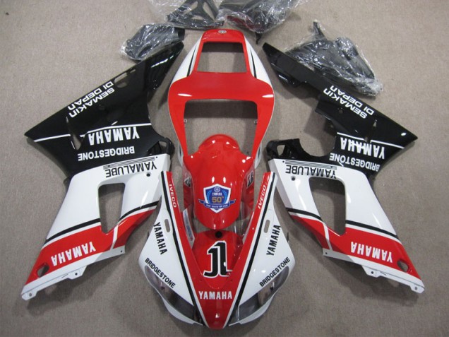 Custom 2009-2011 Red White Black Yamaha YZF R1 Motorcycle Bodywork