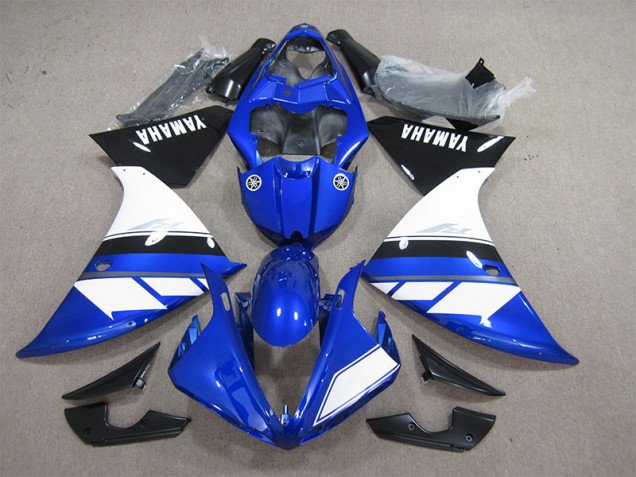 Custom 2009-2011 Blue White Yamaha YZF R1 Motorcylce Fairings