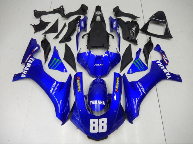 Aftermarket 2015-2019 Blue Monster 88 Yamaha YZF R1 Motorcycle Fairings