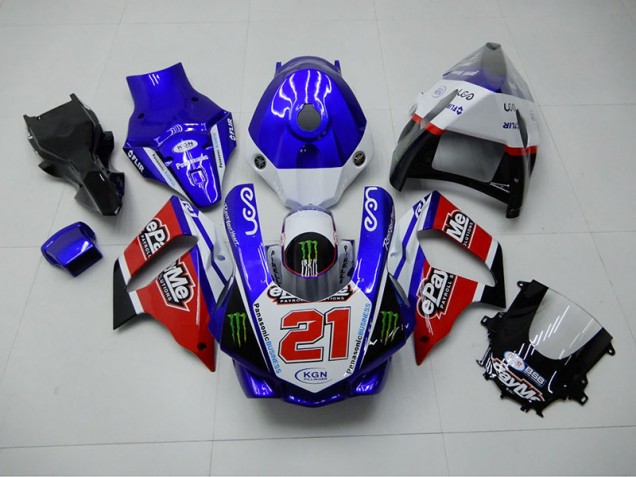 Aftermarket 2015-2019 Blue Red KGN 21 Yamaha YZF R1 Motorbike Fairing