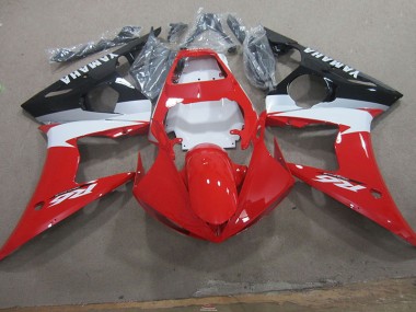 Aftermarket 2003-2005 Red White Yamaha YZF R6 Motorcycle Fairings