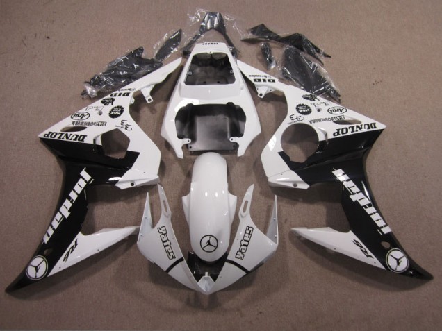 Aftermarket 2003-2005 White Black Yamaha YZF R6 Motorbike Fairings