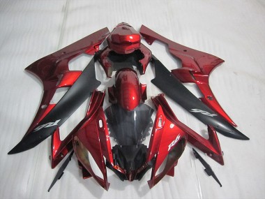 Custom 2006-2007 Red Yamaha YZF R6 Motor Fairings