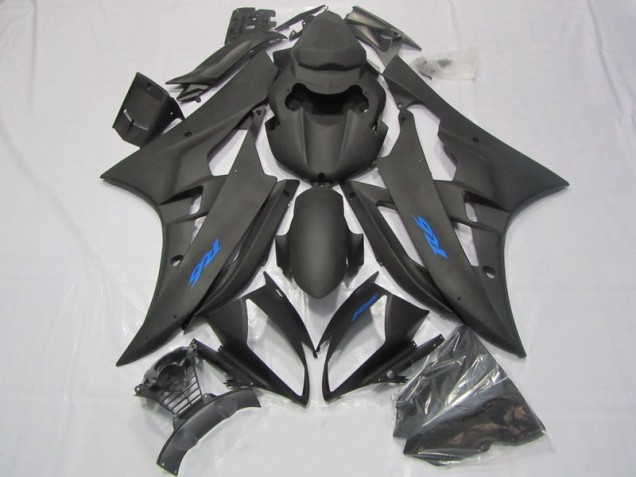 Custom 2006-2007 Black Blue Decal Yamaha YZF R6 Motorcycle Fairings Kit