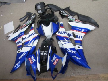 Aftermarket 2006-2007 White Blue Sterilgarda Volvo Yamaha YZF R6 Motorcylce Fairings